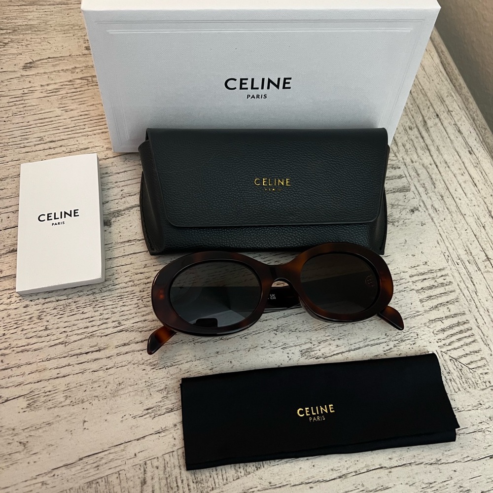 Celine Tortoise Shell Sunglasses - Picture 10 of 12
